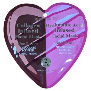 Collagen Hyaluronic Acid Infused Facial Mask Set - Chocolate Strawberry